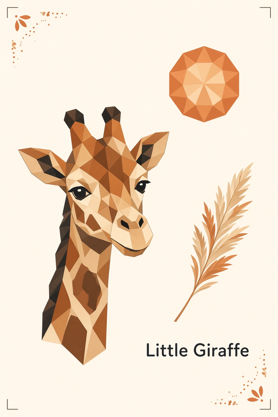 Nursery Wall Art, Boho Polygon Animals, Digital Download view 4