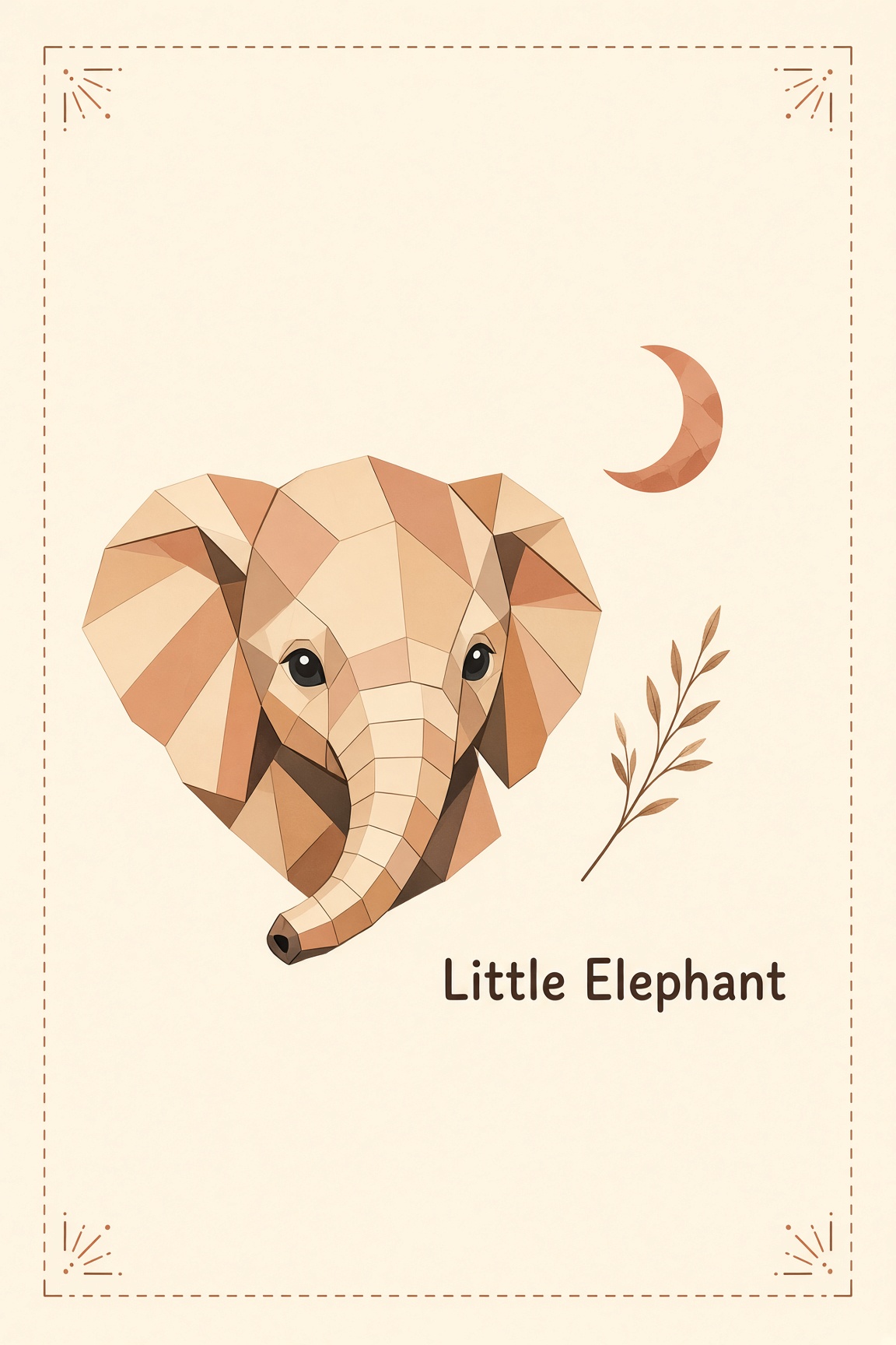 Nursery Wall Art, Boho Polygon Animals, Digital Download